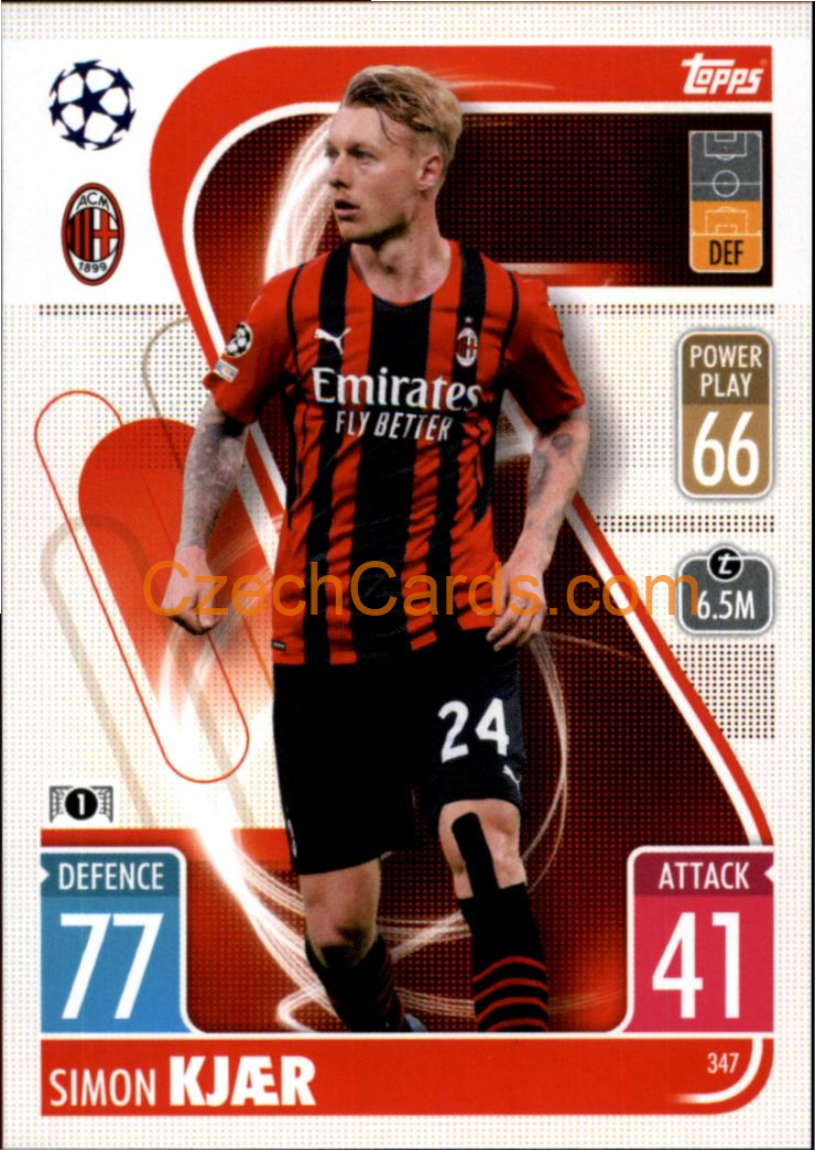 Simon Kjær Topps Match Attax 2021/22 #347