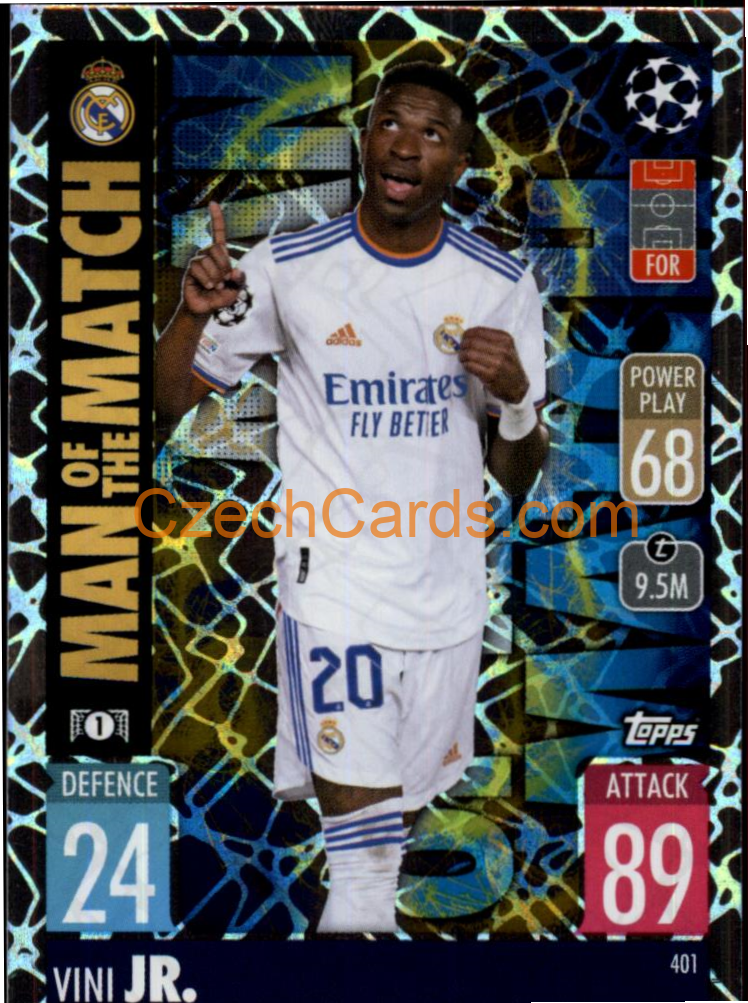 Vinicius Jr Topps Match Attax 2021/22 Man Of The Match  #401