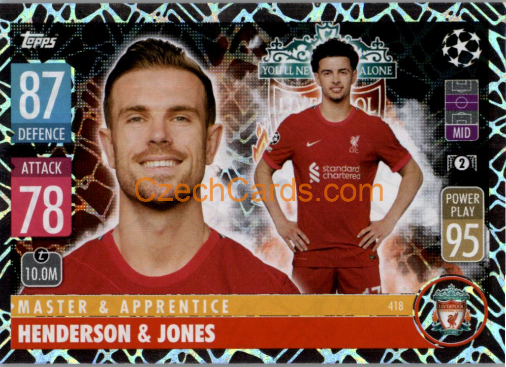Jordan Henderson & Curtis Jones Topps Match Attax 2021/22 #418