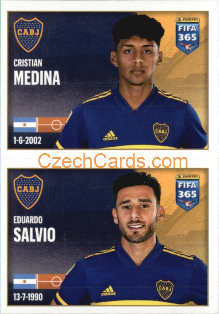 Cristian Medina / Eduardo Salvio 2022 Panini FIFA 365 sticker #10