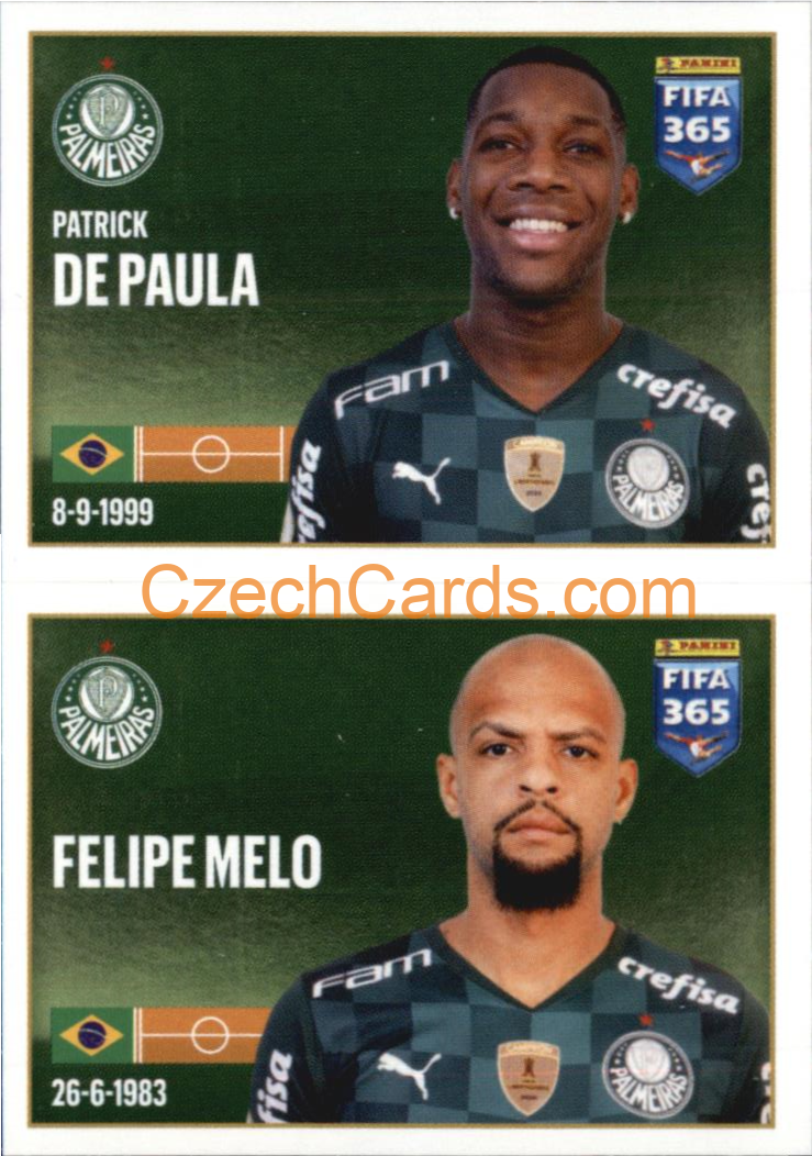 Patrick de Paula / Felipe Melo 2022 Panini FIFA 365 sticker #24