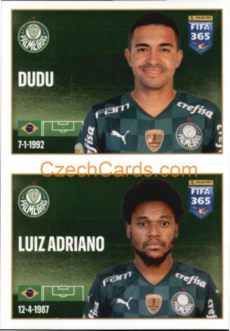 Dudu / Luiz Adriano 2022 Panini FIFA 365 sticker #27
