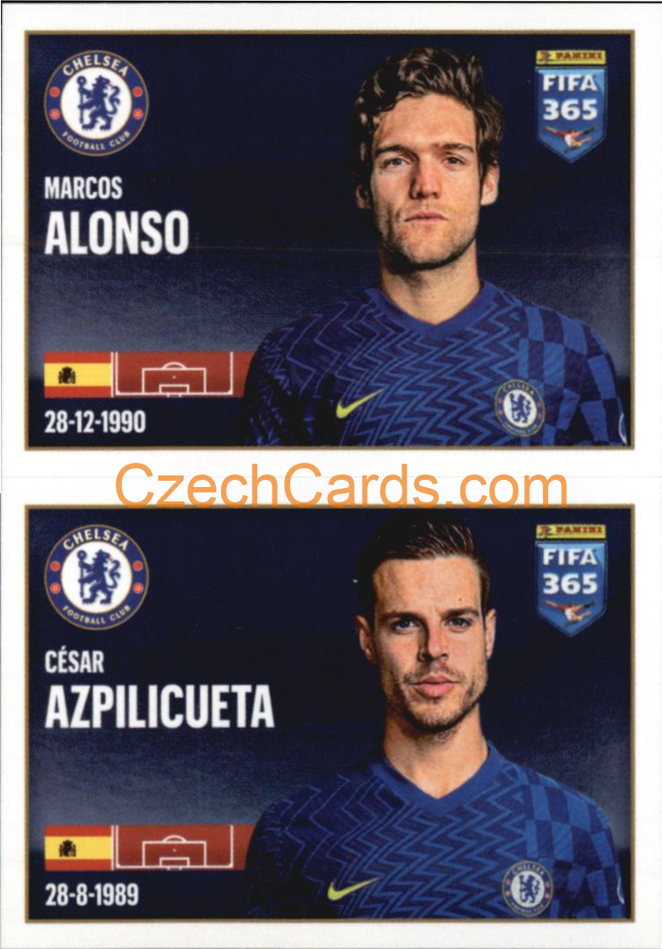 Marcos Alonso / César Azpilicueta 2022 Panini FIFA 365 sticker #35