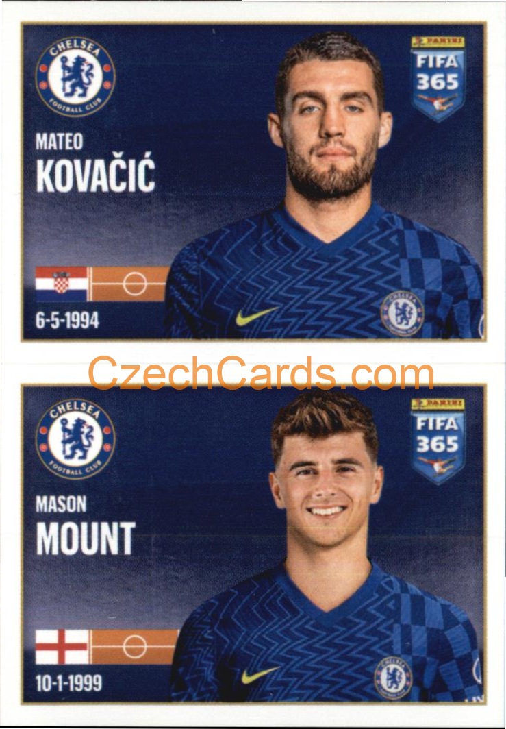 Mateo Kovačić / Mason Mount 2022 Panini FIFA 365 sticker #41