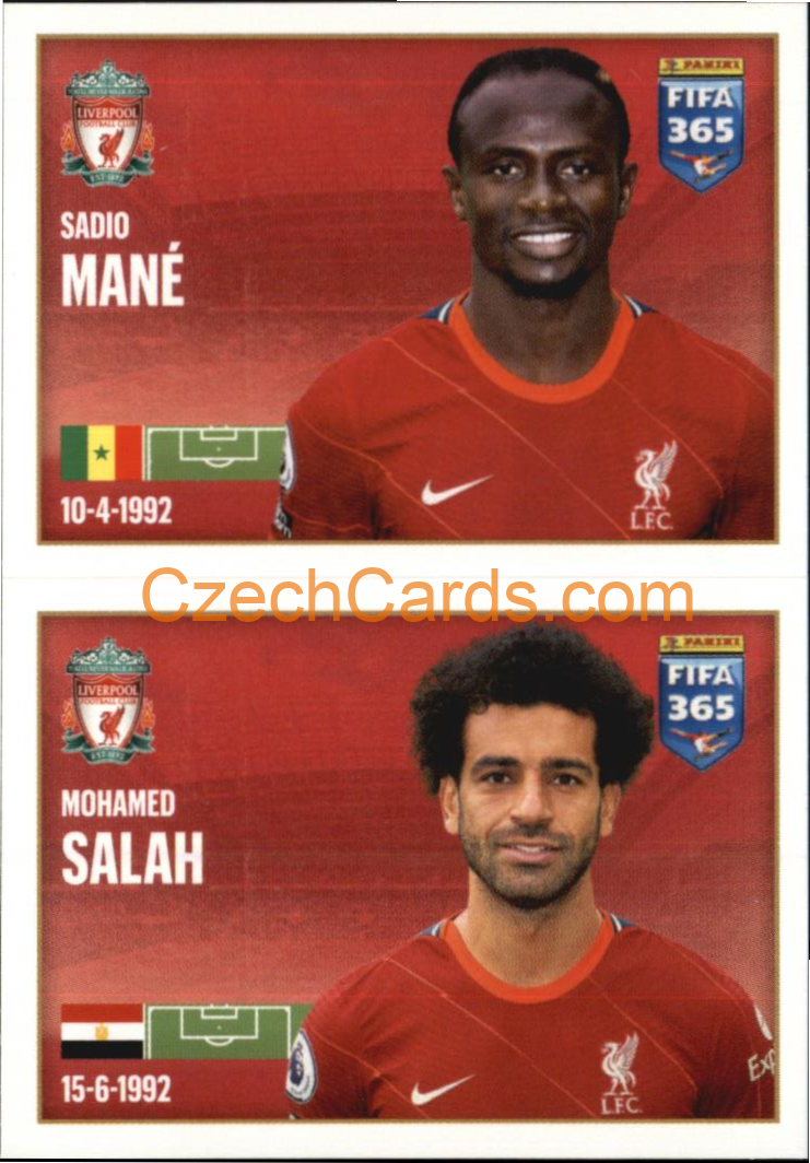 Sadio Mané / Mohamed Salah 2022 Panini FIFA 365 sticker #58