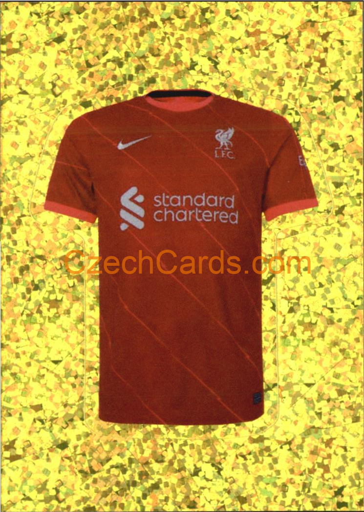 Liverpool FC team uniform 2022 Panini FIFA 365 sticker foil #62