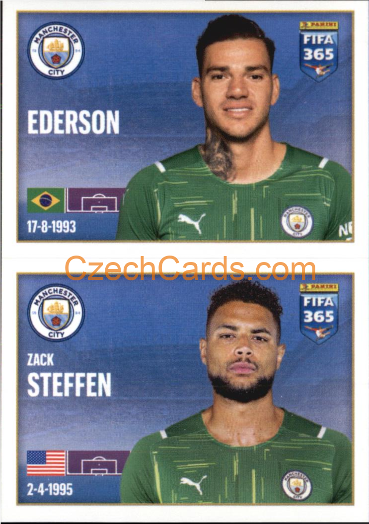 Ederson / Zack Steffen 2022 Panini FIFA 365 sticker #64