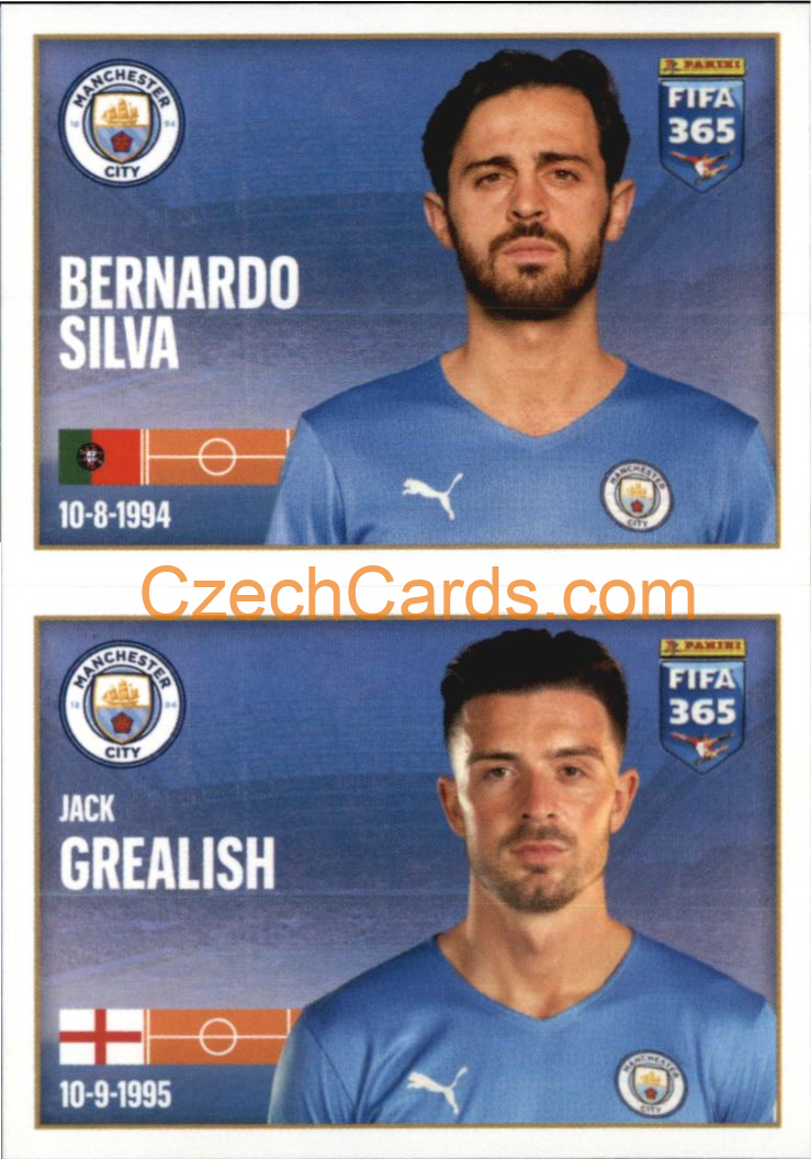 Bernardo Silva / Jack Grealish 2022 Panini FIFA 365 sticker #68