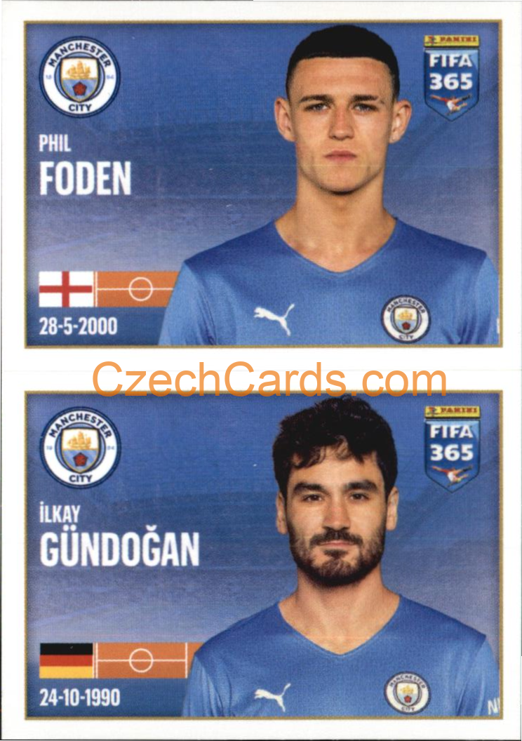 Phil Foden / İlkay Gündoğan 2022 Panini FIFA 365 sticker #70