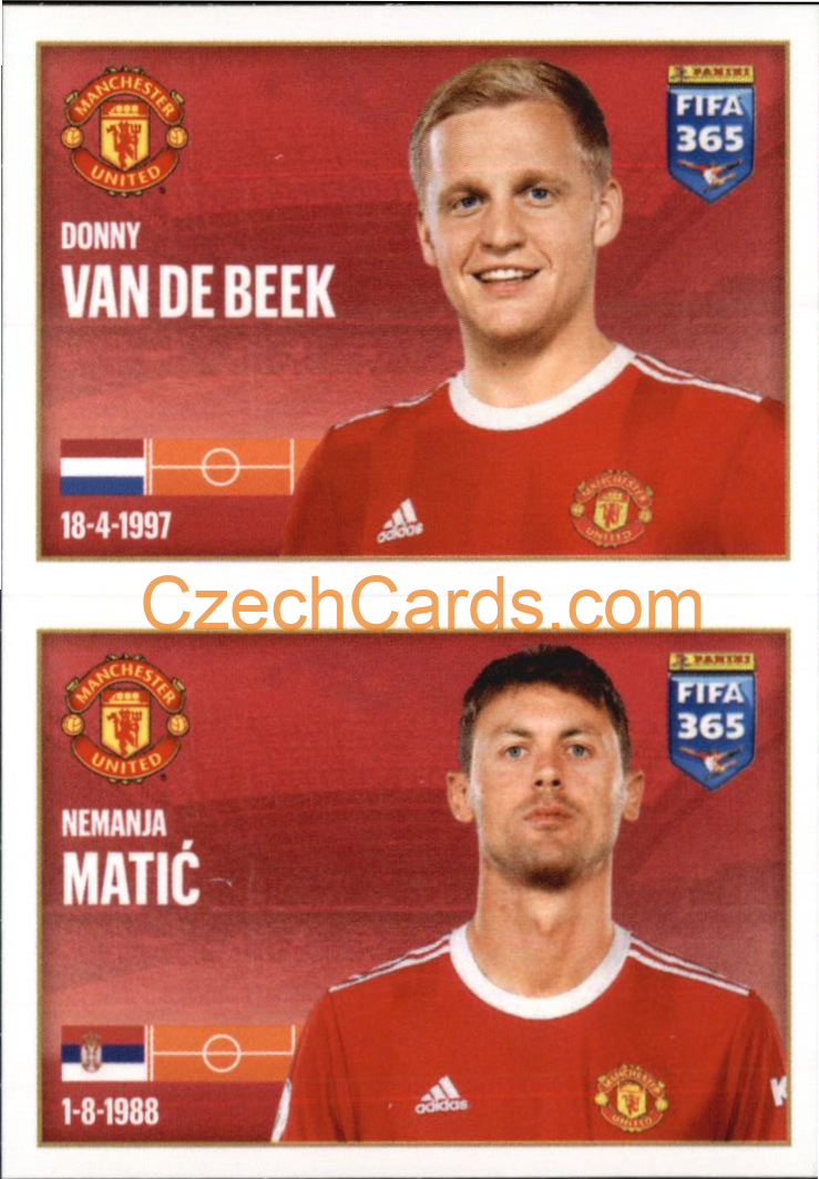 Donny van de Beek / Nemanja Matić 2022 Panini FIFA 365 sticker #84