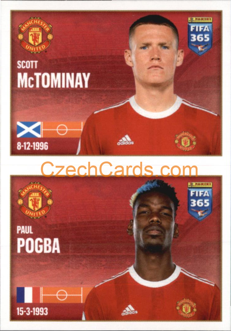 Scott McTominay / Paul Pogba 2022 Panini FIFA 365 sticker #85