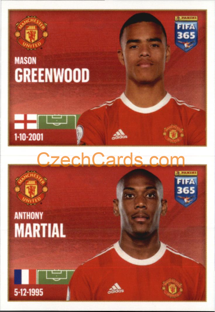 Mason Greenwood / Anthony Martial 2022 Panini FIFA 365 sticker #87