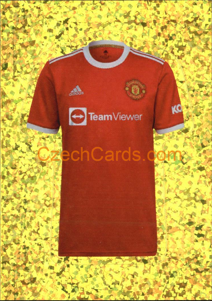 Manchester United team uniform 2022 Panini FIFA 365 sticker foil #92