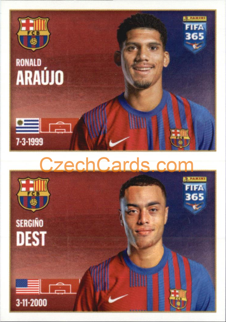 Ronald Araújo / Sergiño Dest 2022 Panini FIFA 365 sticker #110