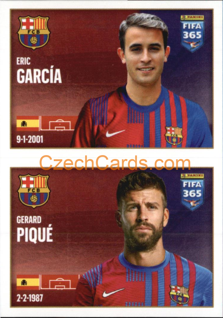 Eric García / Gerard Piqué 2022 Panini FIFA 365 sticker #112