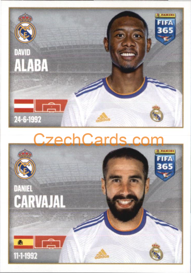 David Alaba / Daniel Carvajal 2022 Panini FIFA 365 sticker #125