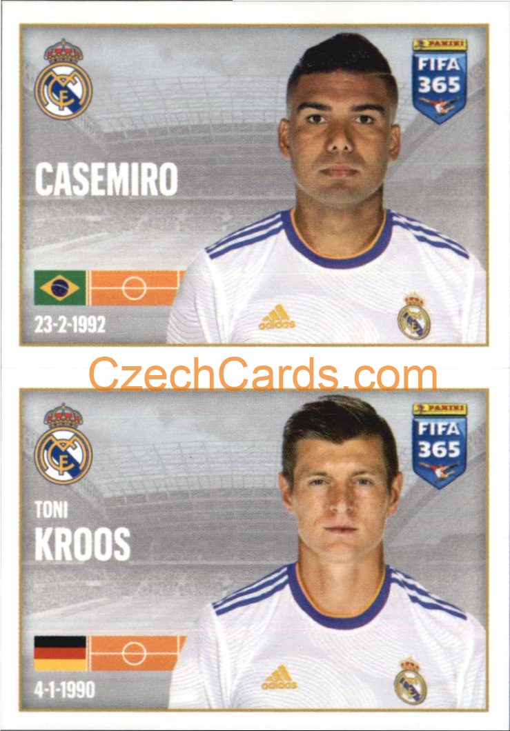 Casemiro / Toni Kroos 2022 Panini FIFA 365 sticker #129