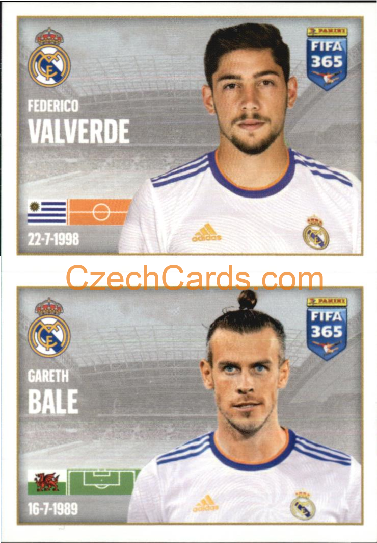 Federico Valverde / Gareth Bale 2022 Panini FIFA 365 sticker #131