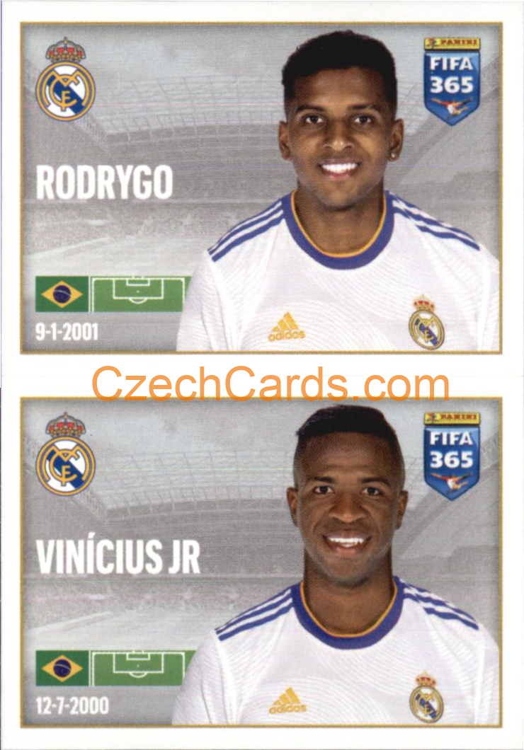 Rodrygo / Vinícius Jr 2022 Panini FIFA 365 sticker #133