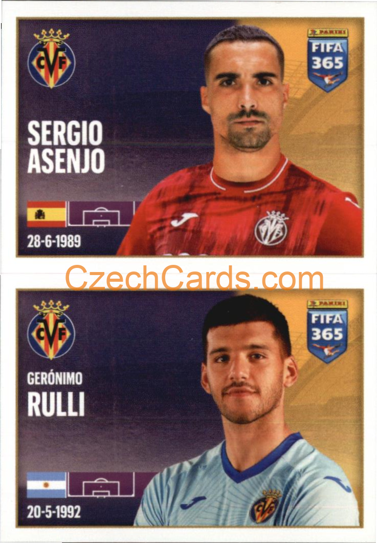 Sergio Asenjo / Gerónimo Rulli 2022 Panini FIFA 365 sticker #139