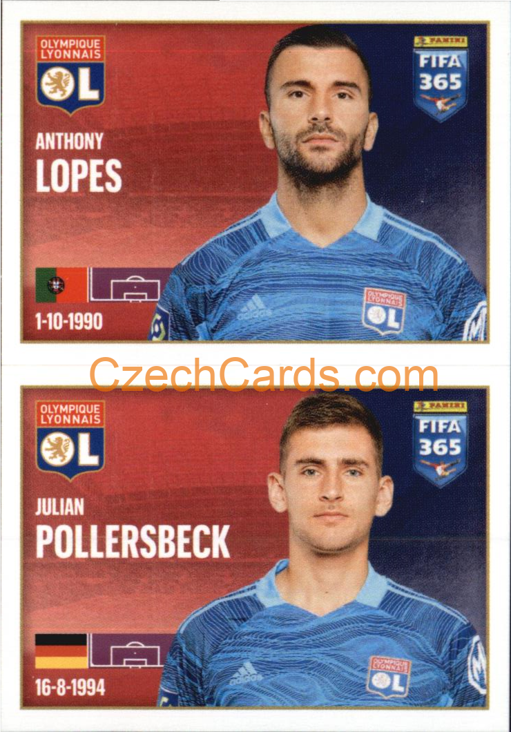 Anthony Lopes / Julian Pollersbeck 2022 Panini FIFA 365 sticker #154