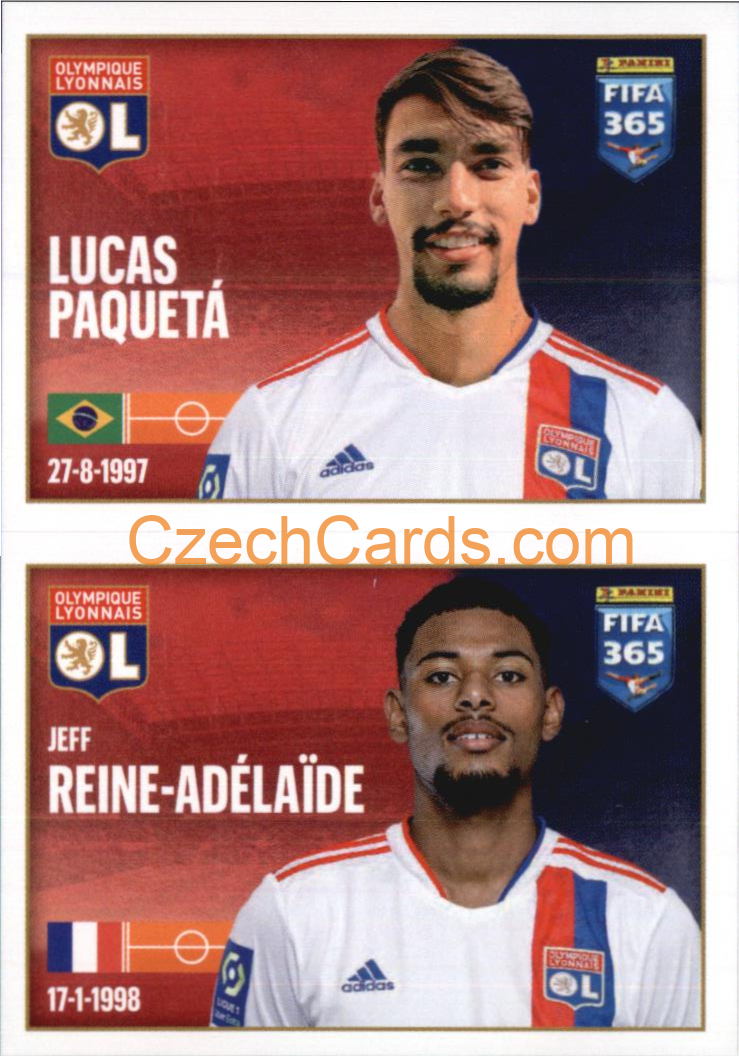 Lucas Paquetá / Jeff Reine-Adélaïde 2022 Panini FIFA 365 sticker #161