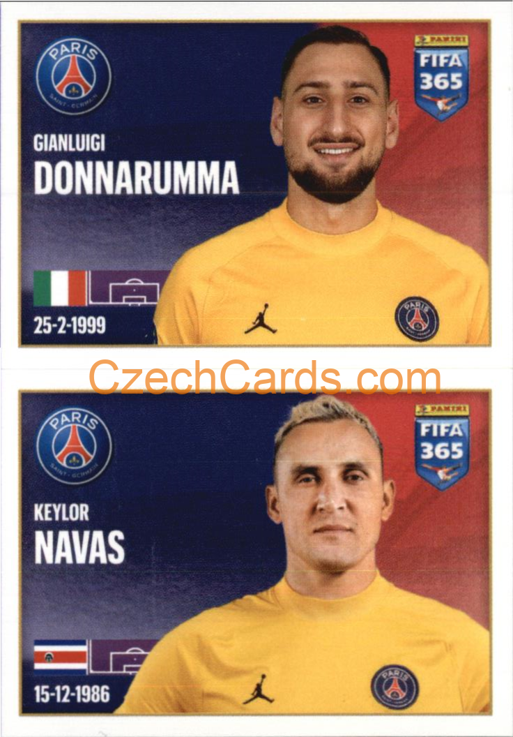 Gianluigi Donnarumma / Keylor Navas 2022 Panini FIFA 365 sticker #169