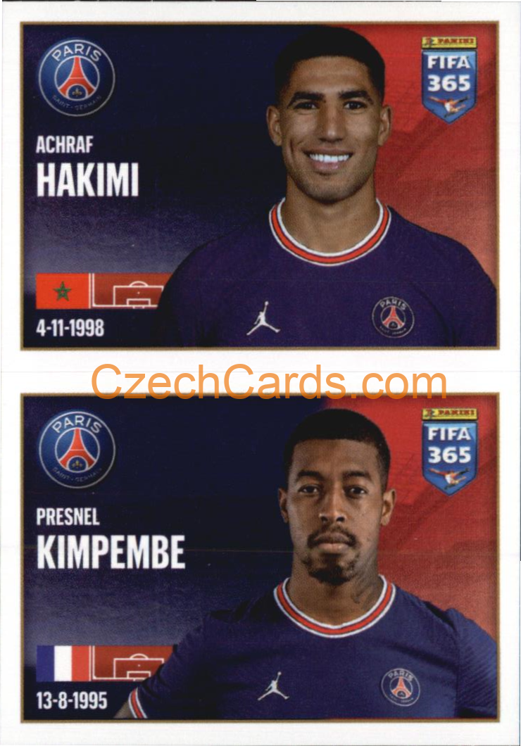 Achraf Hakimi / Presnel Kimpembe 2022 Panini FIFA 365 sticker #171