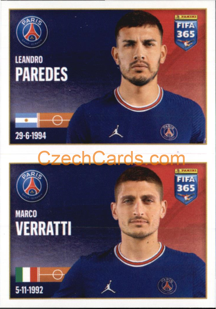 Leandro Paredes / Marco Verratti 2022 Panini FIFA 365 sticker #175