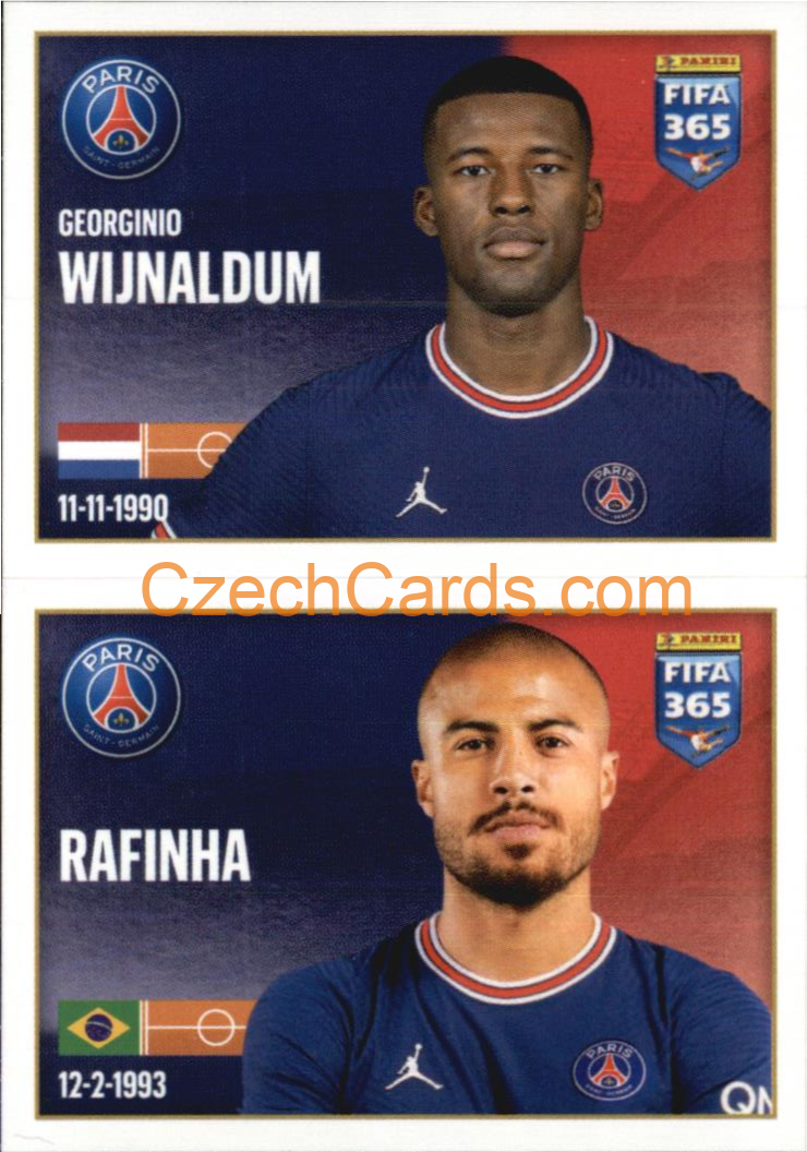 Georginio Wijnaldum / Rafinha 2022 Panini FIFA 365 sticker #176