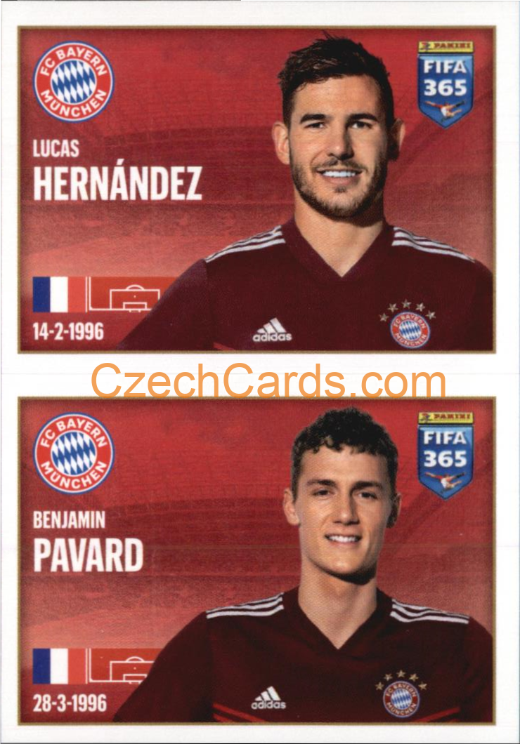 Lucas Hernández / Benjamin Pavard 2022 Panini FIFA 365 sticker #185