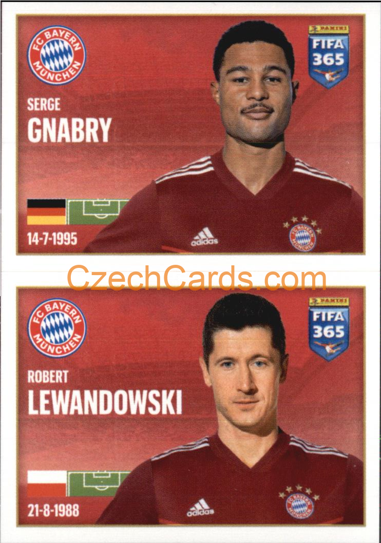 Serge Gnabry / Robert Lewandowski 2022 Panini FIFA 365 sticker #192