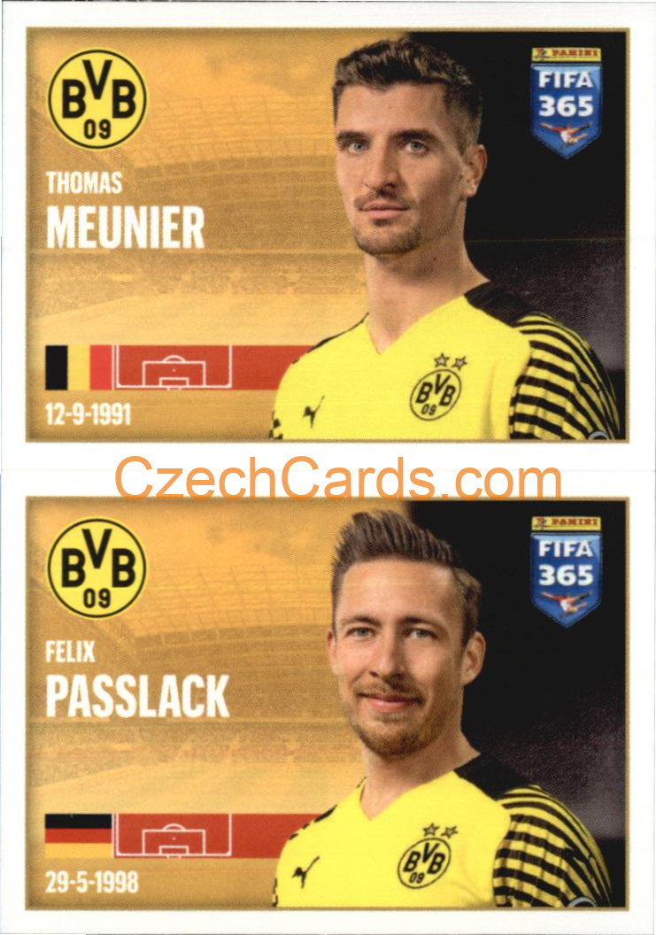 Thomas Meunier / Felix Passlack 2022 Panini FIFA 365 sticker #201