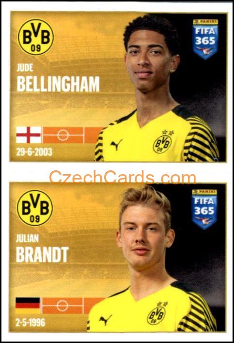 Jude Bellingham / Julian Brandt 2022 Panini FIFA 365 sticker #203