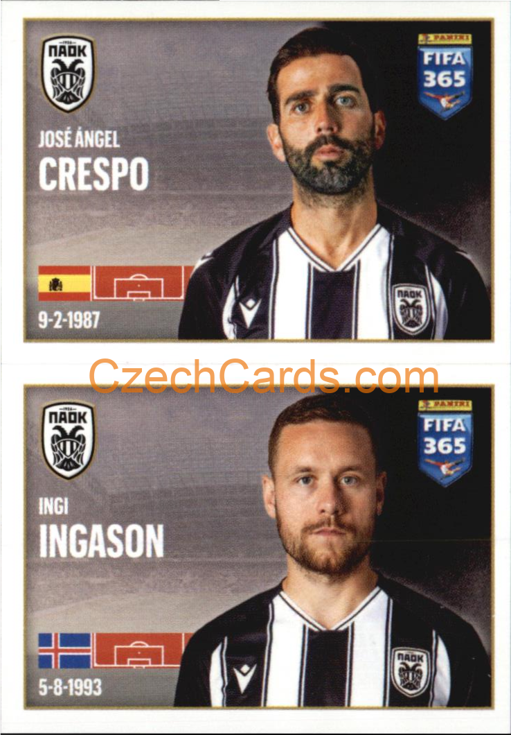 José Ángel Crespo / Ingi Ingason 2022 Panini FIFA 365 sticker #230