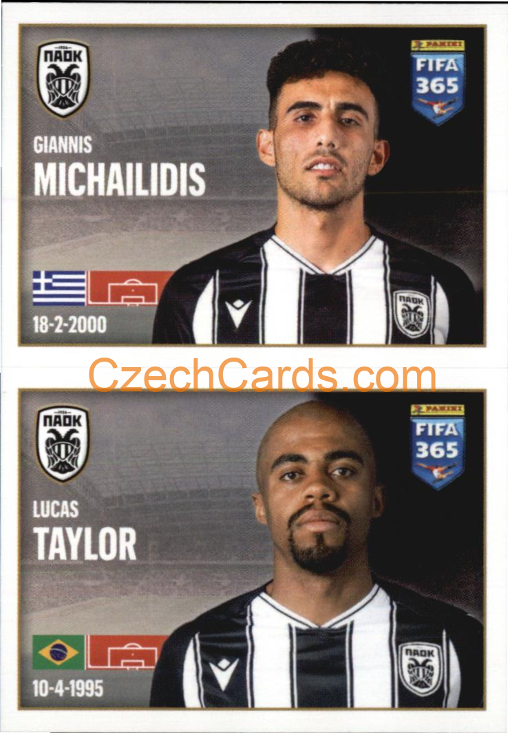 Giannis Michailidis / Lucas Taylor 2022 Panini FIFA 365 sticker #231