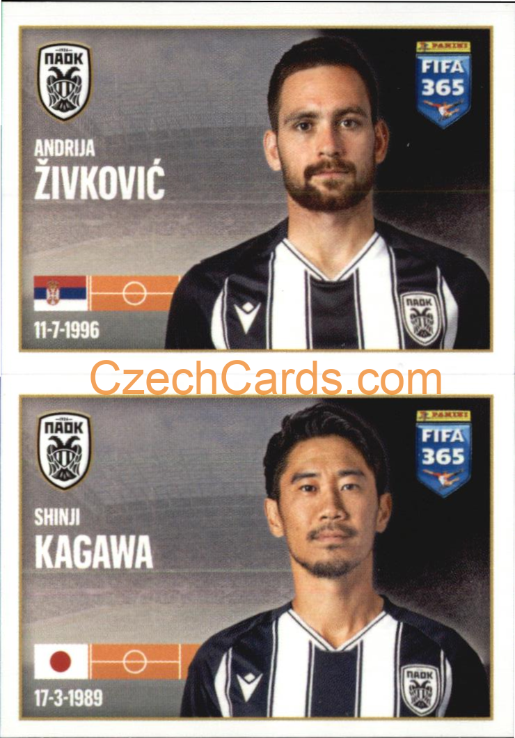 Andrija Živković / Shinji Kagawa 2022 Panini FIFA 365 sticker #236