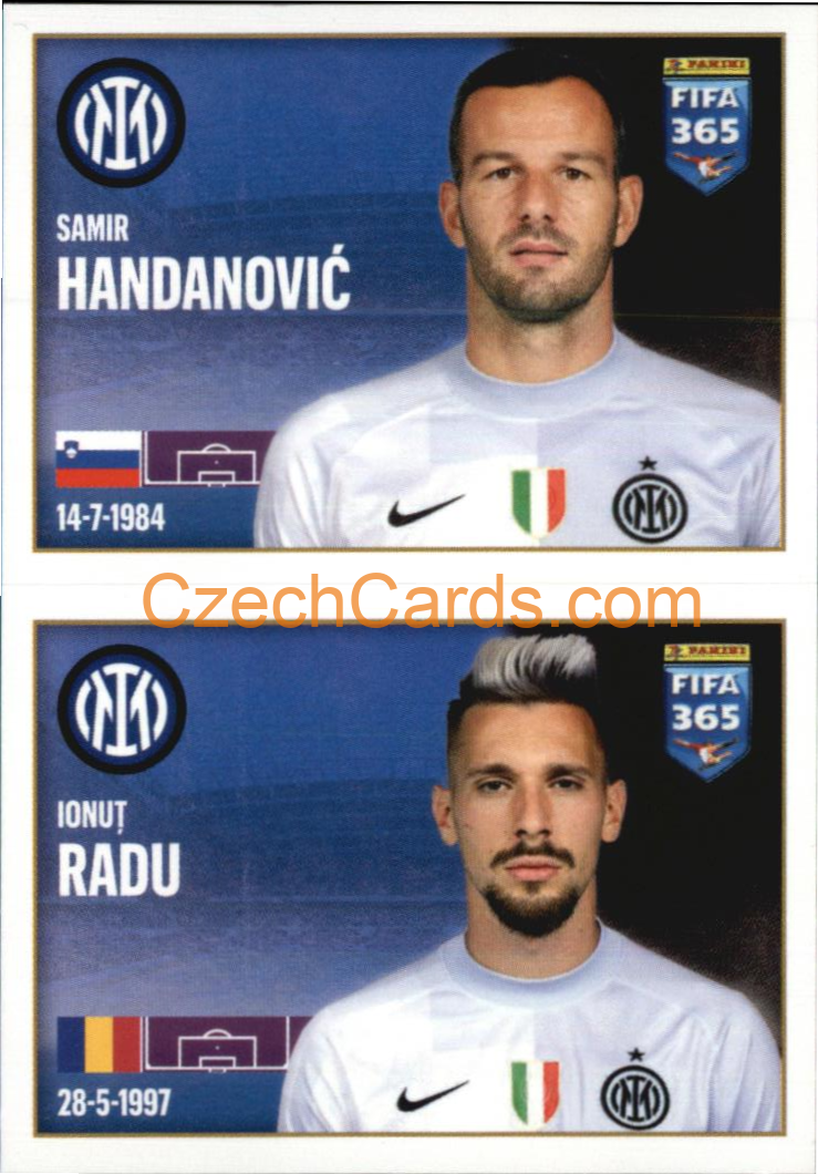 Samir Handanović / Ionuț Radu 2022 Panini FIFA 365 sticker #244