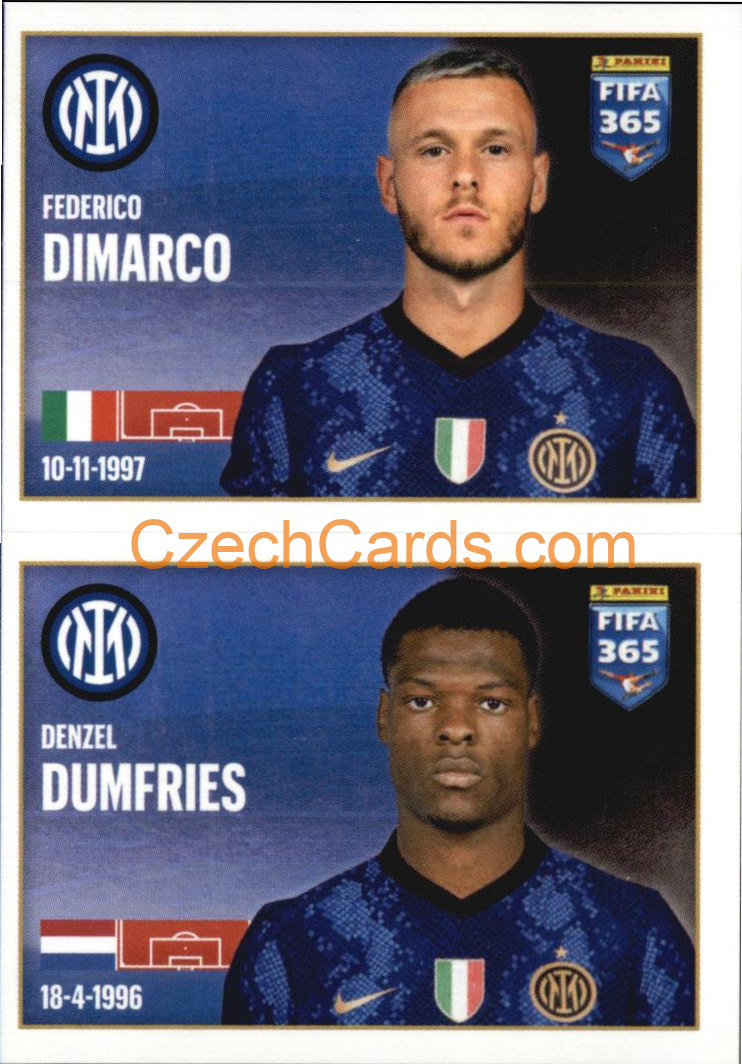 Federico Dimarco / Denzel Dumfries 2022 Panini FIFA 365 sticker #247