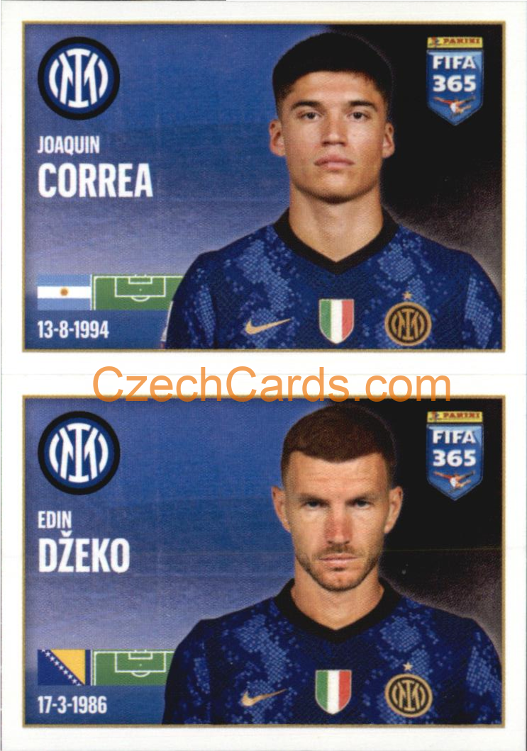 Joaquin Correa / Edin Džeko 2022 Panini FIFA 365 sticker #252