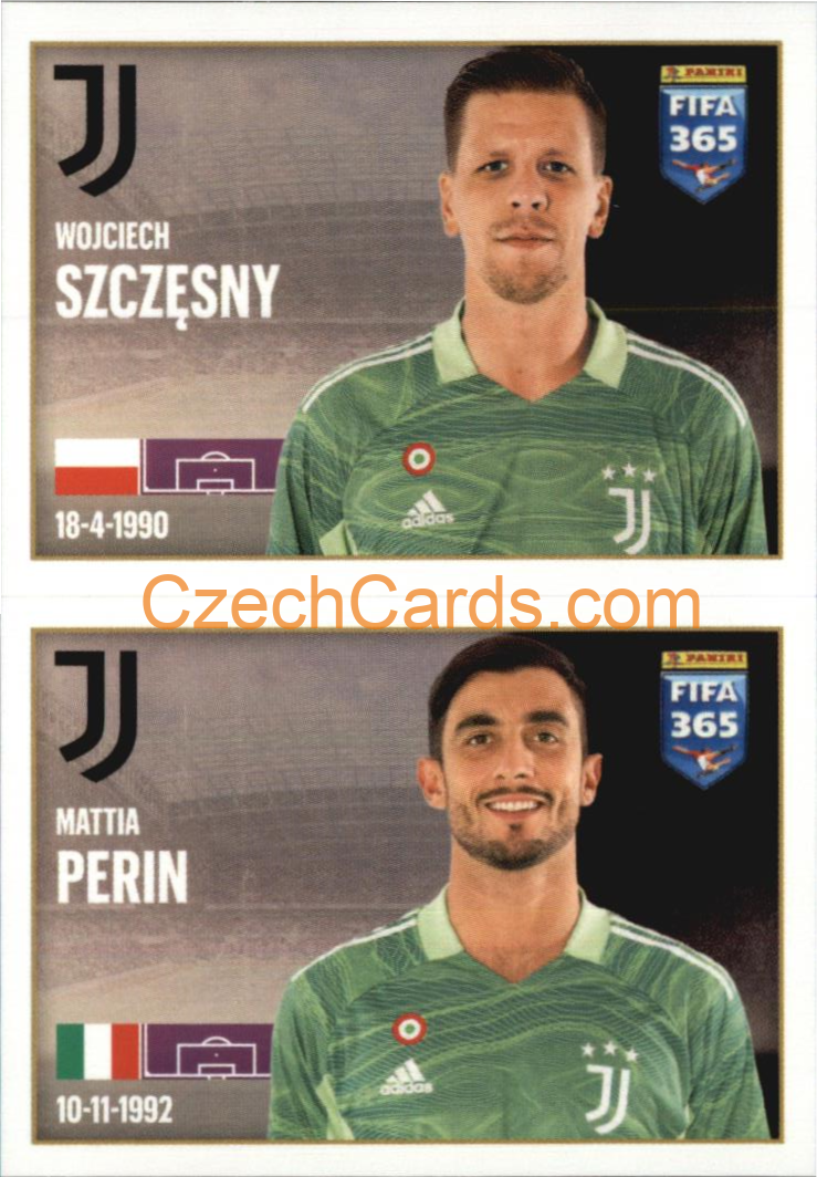 Wojciech Szczęsny / Mattia Perin 2022 Panini FIFA 365 sticker #259
