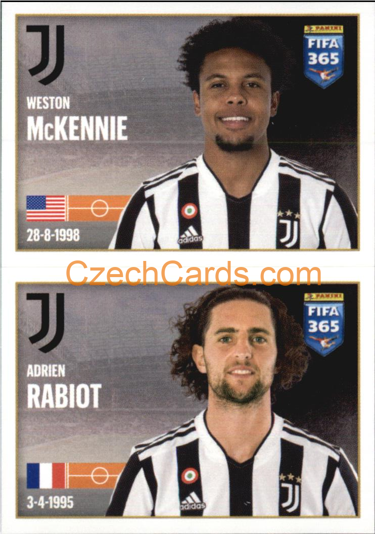 Weston McKennie / Adrien Rabiot 2022 Panini FIFA 365 sticker #265