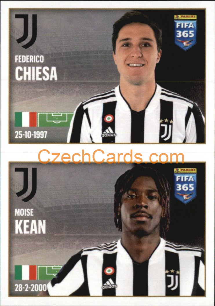 Federico Chiesa / Moise Kean 2022 Panini FIFA 365 sticker #267