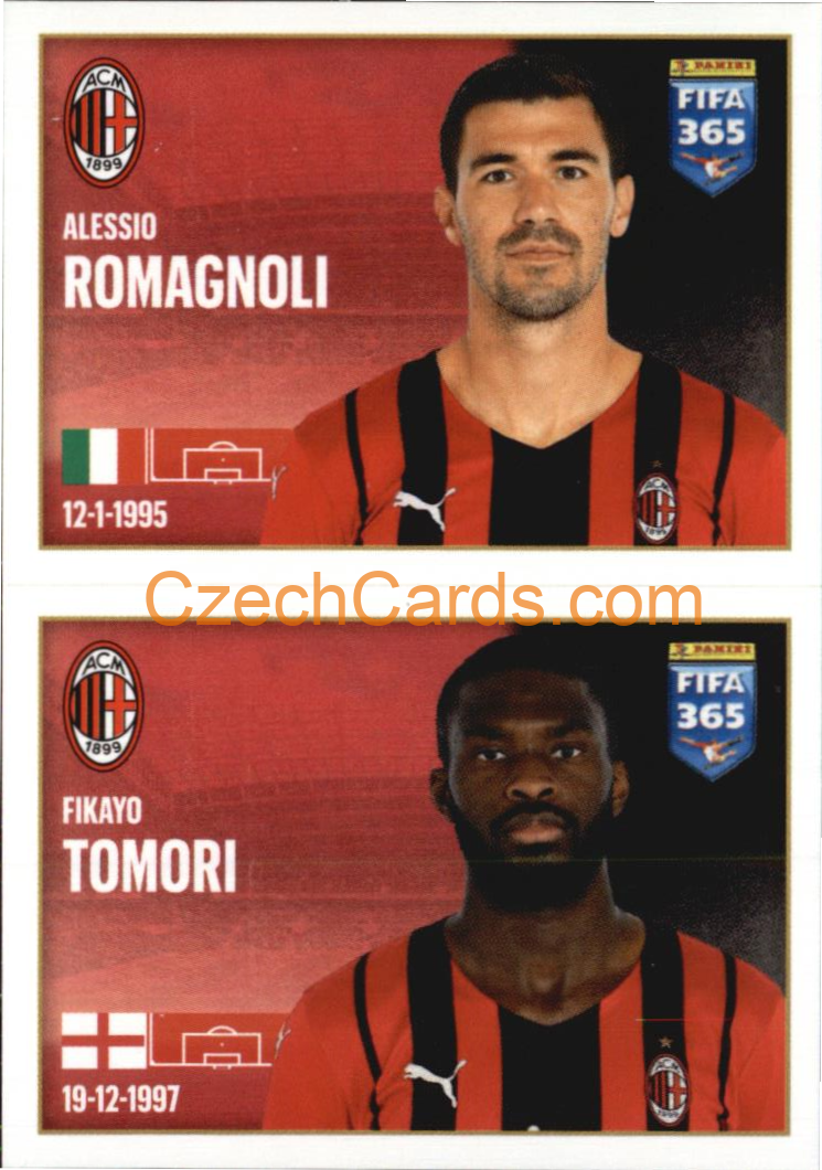 Alessio Romagnoli / Fikayo Tomori 2022 Panini FIFA 365 sticker #277