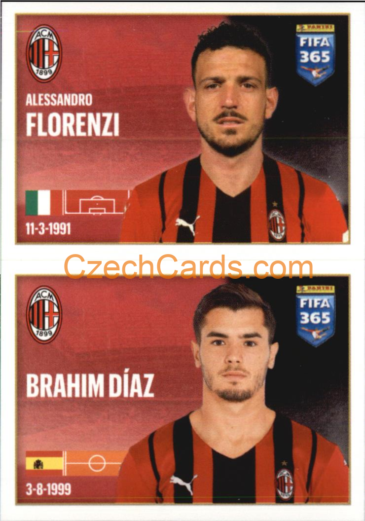 Alessandro Florenzi / Brahim Díaz 2022 Panini FIFA 365 sticker #278