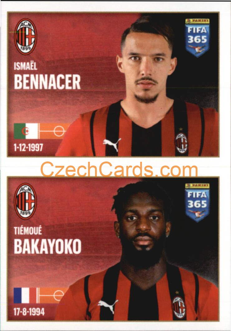 Ismaël Bennacer / Tiémoué Bakayoko 2022 Panini FIFA 365 sticker #281