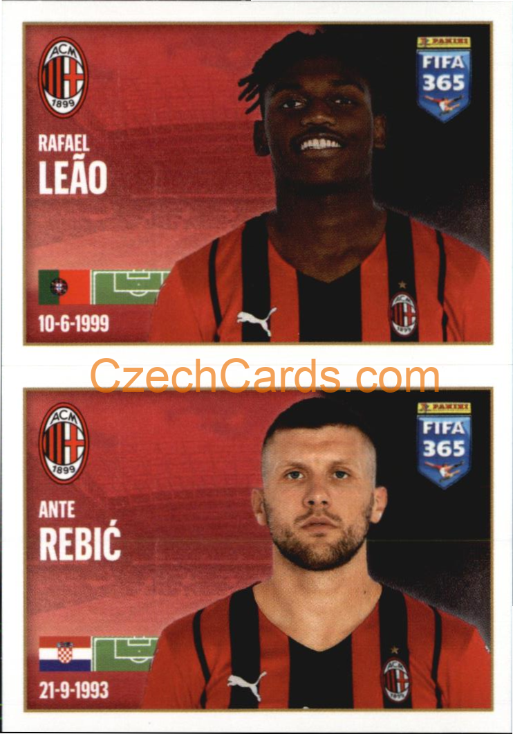 Rafael Leão / Ante Rebić 2022 Panini FIFA 365 sticker #282