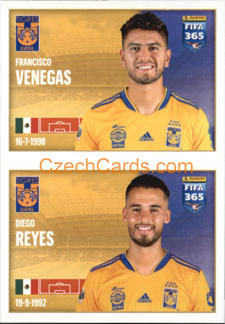 Francisco Venegas / Diego Reyes 2022 Panini FIFA 365 sticker #291