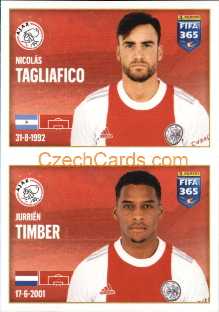 Nicolás Tagliafico / Jurriën Timber 2022 Panini FIFA 365 sticker #308