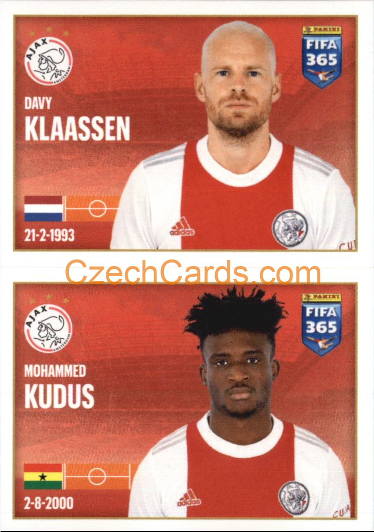 Davy Klaassen / Mohammed Kudus 2022 Panini FIFA 365 sticker #310